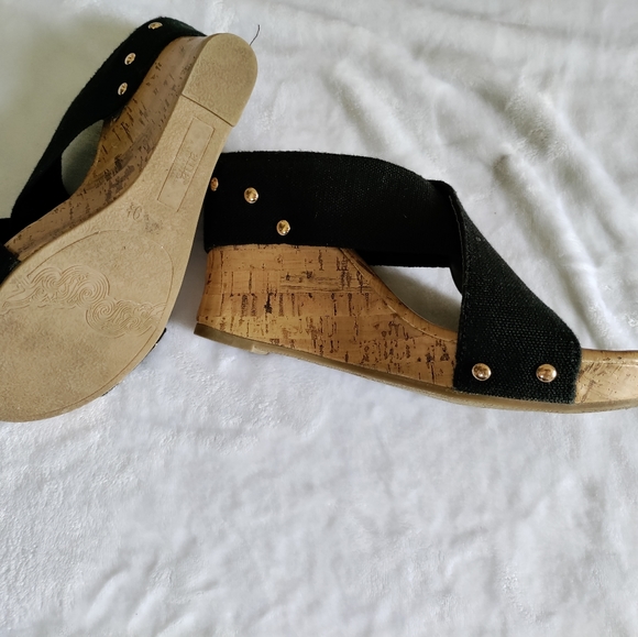 Ana New Approach cork and black wedges - Picture 13 of 13